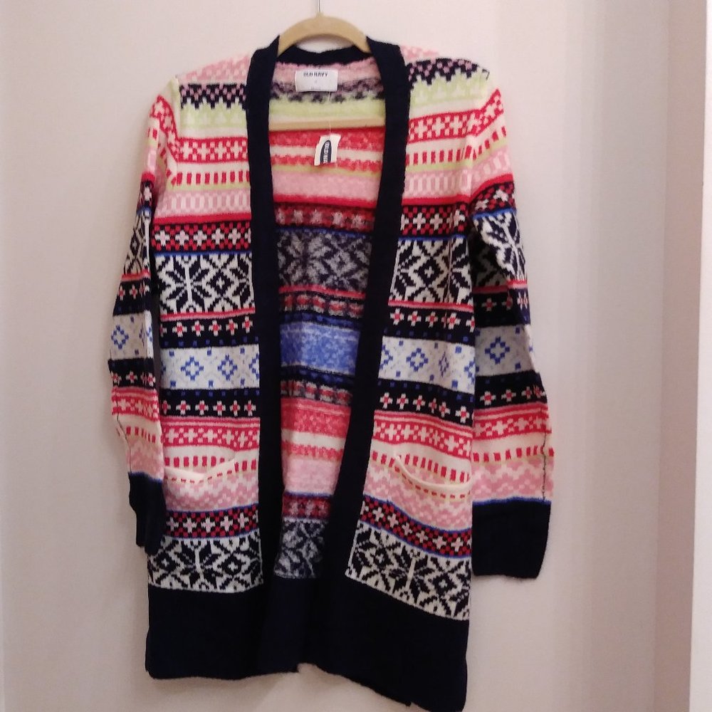 NWY Old Navy women's cardigan sweater mutlicolor XS
